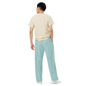 Textured Wide Leg Pants - Urban Knit Jersey - Dipaliz
