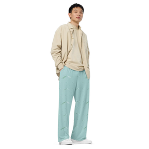 Textured Wide Leg Pants - Urban Knit Jersey - Dipaliz
