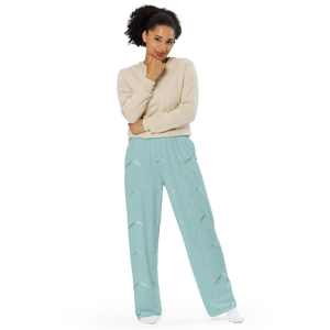 Textured Wide Leg Pants - Urban Knit Jersey - Dipaliz