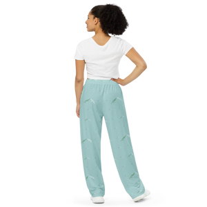 Textured Wide Leg Pants - Urban Knit Jersey - Dipaliz