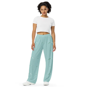 Textured Wide Leg Pants - Urban Knit Jersey - Dipaliz
