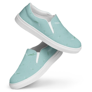 Teal Leaf Women’s Slip Canvas Shoes - Women Uk Europe - Dipaliz - Sneakers