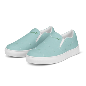 Teal Leaf Women’s Slip Canvas Shoes - Women Uk Europe - Dipaliz - Sneakers