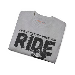 Unisex Ultra Cotton Tee - Motorcycle Freedom - Dipaliz - T-shirts