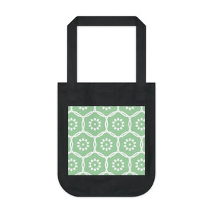 Eco Organic Floral Pattern Tote Bag - Green Cotton - Dipaliz - Bags