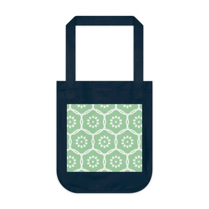 Eco Organic Floral Pattern Tote Bag - Green Cotton - Dipaliz - Bags
