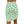 Light Floral Pattern on Green Women’s Mini Skirt - Skirts - Xs