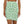 Light Floral Pattern on Green Women’s Mini Skirt - Skirts - Xs