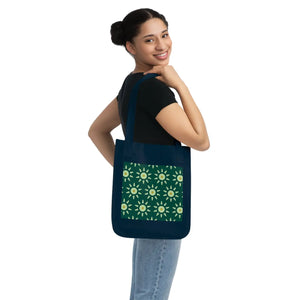 Bold Green Canvas Tote Bag - Organic Eco Design - Dipaliz - Bags