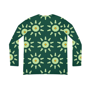 Chic Women’s Long Sleeves Tee - Light Green Pattern - Dipaliz - T-shirts - Xs