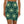 Light Green Pattern on Dark Women’s Mini Skirt - Skirts - Xs