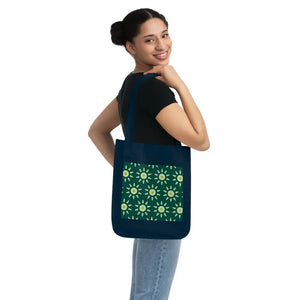 Canvas Tote Bag Bold Green Eco Pattern Dipaliz - Bags