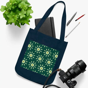 Canvas Tote Bag Bold Green Eco Pattern Dipaliz - Bags