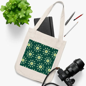 Canvas Tote Bag Bold Green Eco Pattern Dipaliz - one Size / Natural - Bags