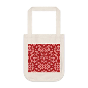 Vibrant Canvas Tote Bag - Organic Red Pattern - Dipaliz - Bags