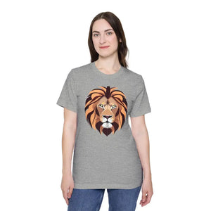 T-shirt - Lion Tee Deluxe Unisex Cotton Jersey Short Sleeve - Dipaliz