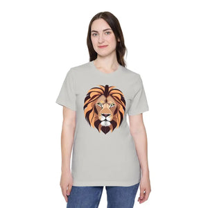 T-shirt - Lion Tee Deluxe Unisex Cotton Jersey Short Sleeve - Dipaliz