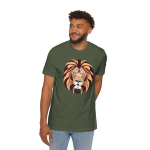 T-shirt - Lion Tee Deluxe Unisex Cotton Jersey Short Sleeve - Dipaliz