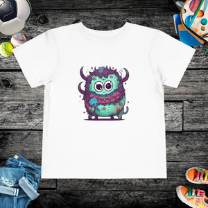 Cute Monster Toddler t Shirt - Playful Comfort Tee - Dipaliz - White / 2t - Baby & Clothing