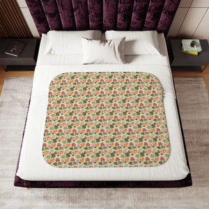 Lotus Flowers Sherpa Blanket – Two Colors - Dipaliz - Blankets