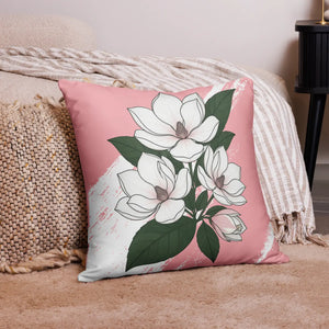 DipaliZ magnolia flower accent cushion, cover and insert supplied together