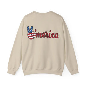 A Man Playing American Football Unisex Heavy Blend™ Crewneck Sweatshirt - Sweatshirts