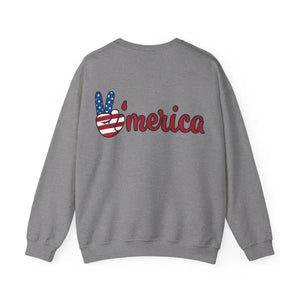 A Man Playing American Football Unisex Heavy Blend™ Crewneck Sweatshirt - Sweatshirts