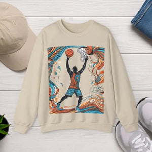 A Man Playing American Football Unisex Heavy Blend™ Crewneck Sweatshirt - s / Sand - Sweatshirts