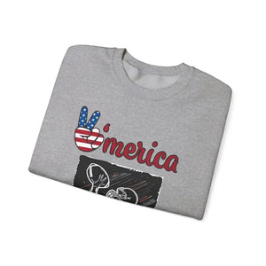 Man Playing American Football Crewneck Sweatshirt - Unisex - Dipaliz