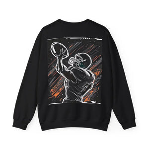 Man Playing American Football Crewneck Sweatshirt - Unisex - Dipaliz
