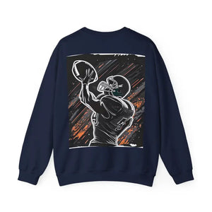 Man Playing American Football Crewneck Sweatshirt - Unisex - Dipaliz