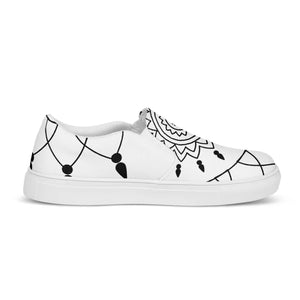 Vibrant Women’s Slip Canvas Shoes - Mandal Pattern - Dipaliz - Sneakers