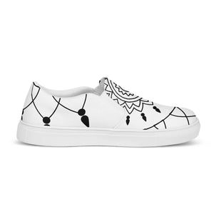Vibrant Women’s Slip Canvas Shoes - Mandal Pattern - Dipaliz - Sneakers