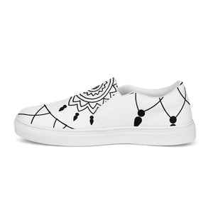 Vibrant Women’s Slip Canvas Shoes - Mandal Pattern - Dipaliz - Sneakers