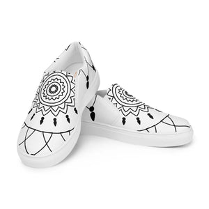 Vibrant Women’s Slip Canvas Shoes - Mandal Pattern - Dipaliz - Sneakers