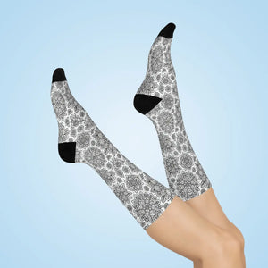 Dipaliz Mandala Crew Socks Cushioned Soft Floral Cotton