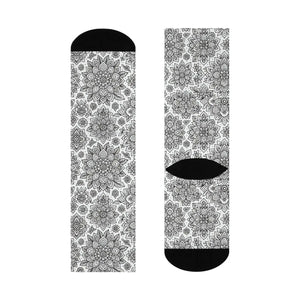 Dipaliz Mandala Crew Socks Cushioned Soft Floral Cotton