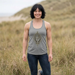 Dipaliz Meditation Hand Racerback Tank Lightweight Top - Tops