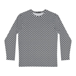 Edgy Long Sleeve Aop Tee - Monochrome Geometric Pattern - Dipaliz - T-shirts
