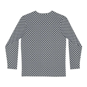 Edgy Long Sleeve Aop Tee - Monochrome Geometric Pattern - Dipaliz - T-shirts