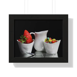 Morning Breakfast Framed Horizontal Poster - 14″ x 11″ / Black - Posters Prints & Visual Artwork