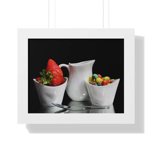 Morning Breakfast Framed Horizontal Poster - 14″ x 11″ / White - Posters Prints & Visual Artwork