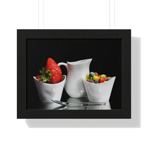 Morning Breakfast Framed Horizontal Poster - 16″ x 12″ / Black - Posters Prints & Visual Artwork