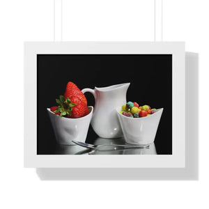 Morning Breakfast Framed Horizontal Poster - 16″ x 12″ / White - Posters Prints & Visual Artwork