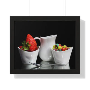 Morning Breakfast Framed Horizontal Poster - 20’’ x 16’’ / Black - Posters Prints & Visual Artwork