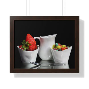 Morning Breakfast Framed Horizontal Poster - 20’’ x 16’’ / Walnut - Posters Prints & Visual Artwork