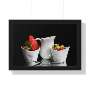 Morning Breakfast Framed Horizontal Poster - 24″ x 16″ / Black - Posters Prints & Visual Artwork