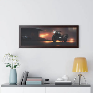 Gallery Canvas Wraps Motorcycle Night City Framed Poster by Dipaliz - Posters Prints & Visual Artwork