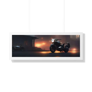 Gallery Canvas Wraps Motorcycle Night City Framed Poster by Dipaliz - Posters Prints & Visual Artwork