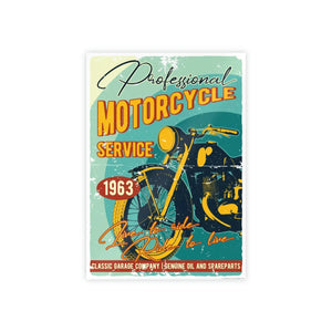 Vibrant Gloss Posters - High Voltage Motorcycle Art - Dipaliz - Prints & Visual Artwork